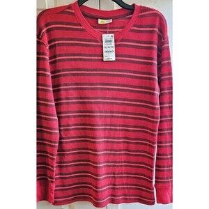 Epic Threads Boys L Red Pink Black Striped  Cotton Long Sleeve T-Shirt